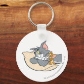 Tom en Jerry On Pillow Sleutelhanger (Voorkant)