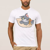 Tom en Jerry On Pillow T-shirt (Voorkant)