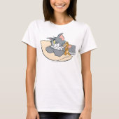 Tom en Jerry On Pillow T-shirt (Voorkant)