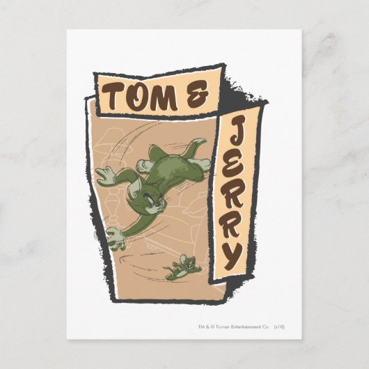 Tom en Jerry op een Tan Couch Briefkaart (Voorkant)