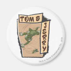 Tom en Jerry op een Tan Couch Magneet