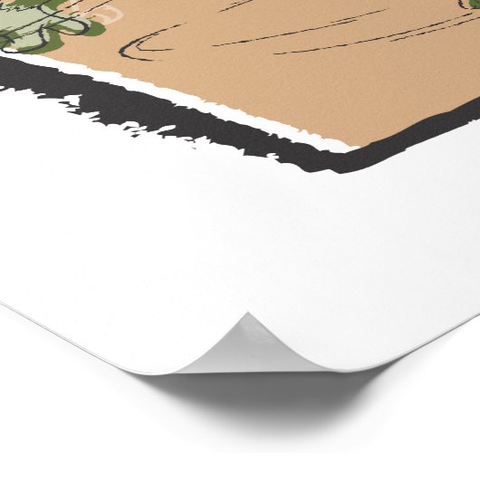 Tom en Jerry op een Tan Couch Poster (Hoek)