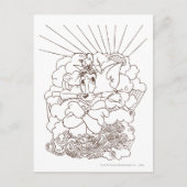 Tom en Jerry Outline Briefkaart (Voorkant)