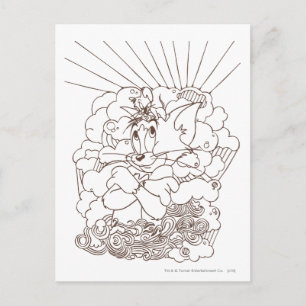 Tom en Jerry Outline Briefkaart