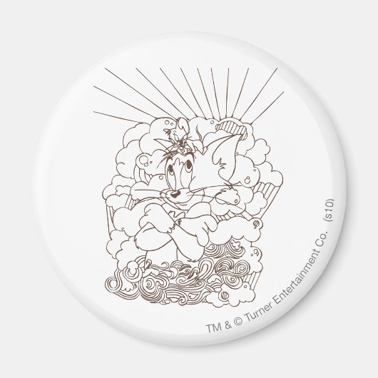 Tom en Jerry Outline Magneet (Voorkant)