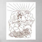 Tom en Jerry Outline Poster (Voorkant)