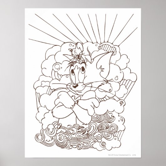 Tom en Jerry Outline Poster (Voorkant)