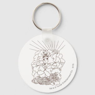 Tom en Jerry Outline Sleutelhanger