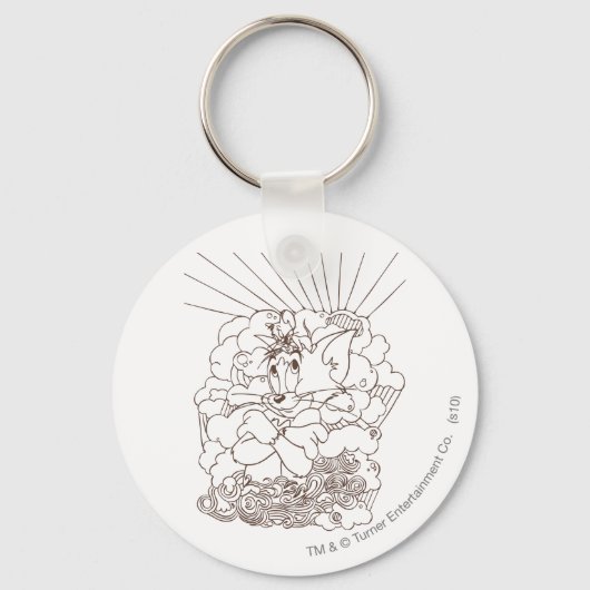 Tom en Jerry Outline Sleutelhanger (Voorkant)