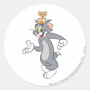 Tom en Jerry Pair Ronde Sticker