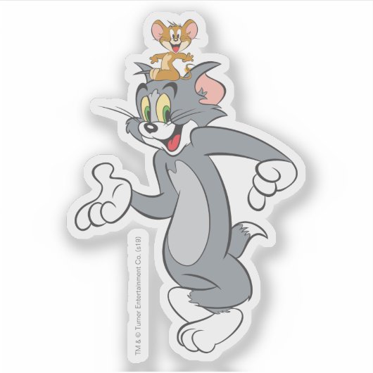 Tom en Jerry Pair Sticker (Voorkant)
