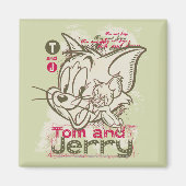 Tom en Jerry Pink en Green Magneet (Voorkant)