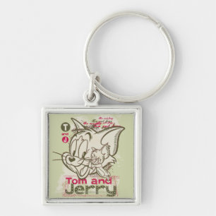Tom en Jerry Pink en Green Sleutelhanger