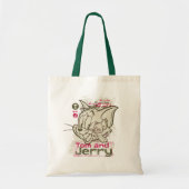 Tom en Jerry Pink en Green Tote Bag (Voorkant)