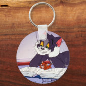 Tom en Jerry Reading Book Automatisch graded Sleutelhanger (Voorkant)