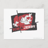 Tom en Jerry Red en Black Briefkaart (Voorkant)