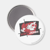 Tom en Jerry Red en Black Magneet (Voorkant / Achterkant)