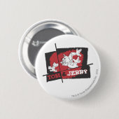 Tom en Jerry Red en Black Ronde Button 5,7 Cm (Voorkant /achterkant)