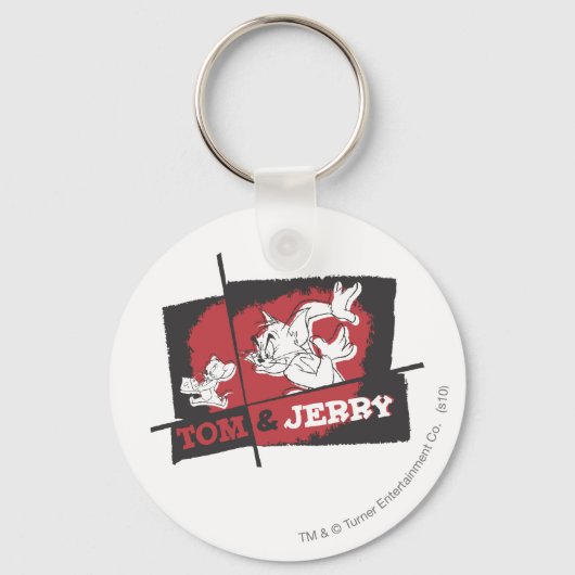 Tom en Jerry Red en Black Sleutelhanger (Voorkant)