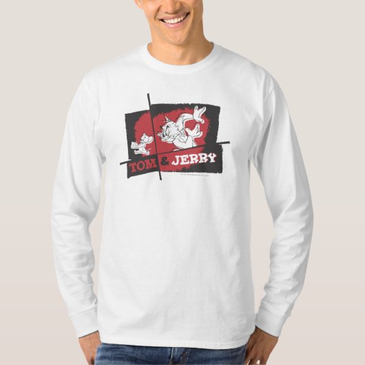 Tom en Jerry Red en Black T-shirt (Voorkant)