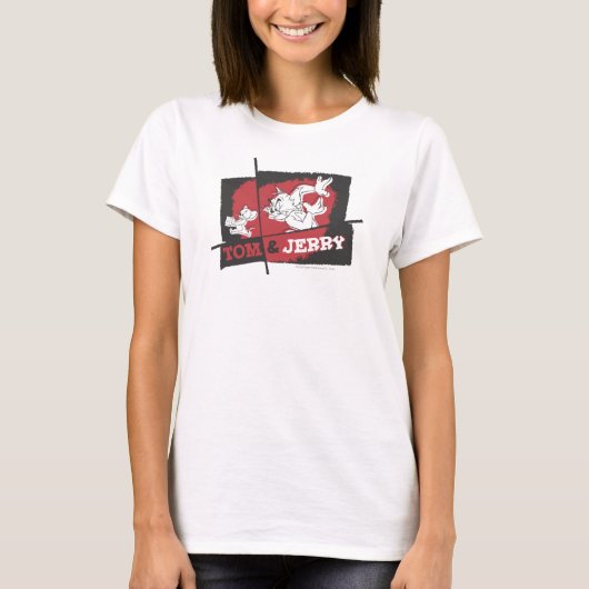 Tom en Jerry Red en Black T-shirt (Voorkant)