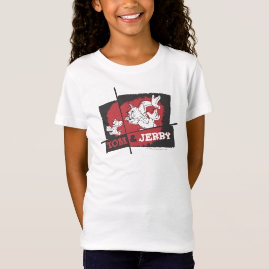 Tom en Jerry Red en Black T-shirt (Voorkant)