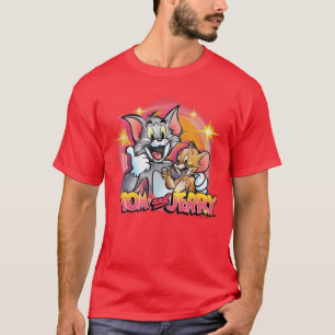 Tom en Jerry Retro Vintage Spuitbus Verf Graffiti  T-shirt