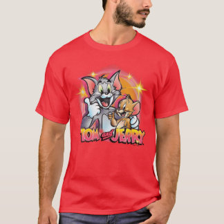 Tom en Jerry Retro Vintage Spuitbus Verf Graffiti  T-shirt