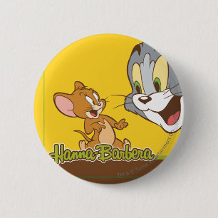 Tom en Jerry Ronde Button 5,7 Cm