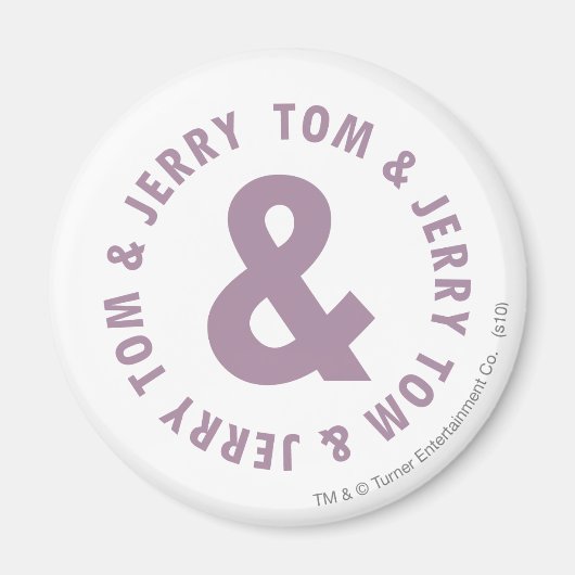 Tom en Jerry Round Logo 10 Magneet (Voorkant)