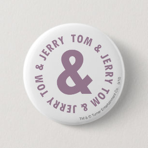 Tom en Jerry Round Logo 10 Ronde Button 5,7 Cm