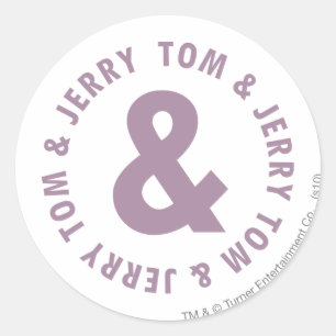 Tom en Jerry Round Logo 10 Ronde Sticker