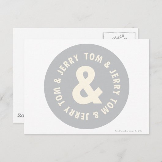 Tom en Jerry Round Logo 1 Briefkaart (Voorkant / Achterkant)