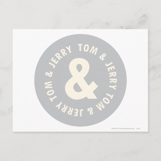 Tom en Jerry Round Logo 1 Briefkaart (Voorkant)