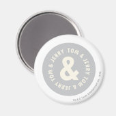 Tom en Jerry Round Logo 1 Magneet (Voorkant / Achterkant)