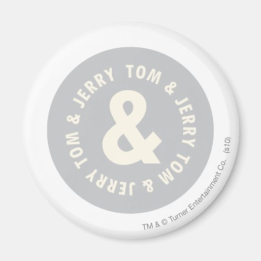Tom en Jerry Round Logo 1 Magneet (Voorkant)