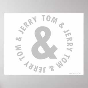 Tom en Jerry Round Logo 2 Poster