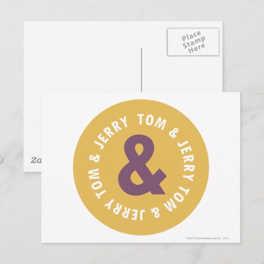 Tom en Jerry Round Logo 3 Briefkaart (Voorkant / Achterkant)