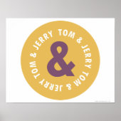 Tom en Jerry Round Logo 3 Poster (Voorkant)