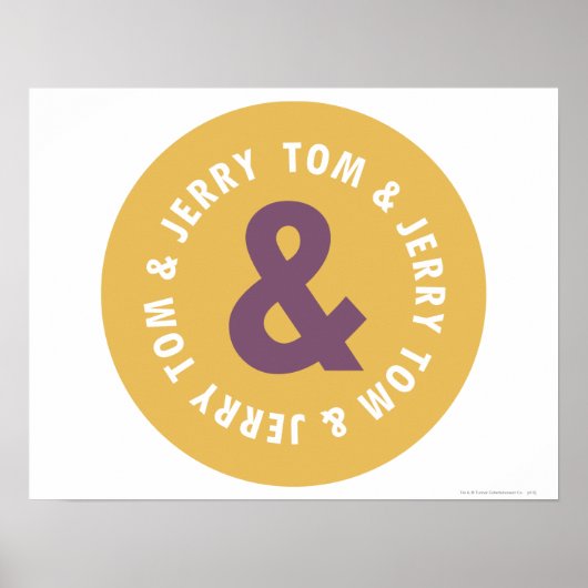 Tom en Jerry Round Logo 3 Poster (Voorkant)