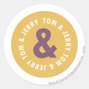 Tom en Jerry Round Logo 3 Ronde Sticker