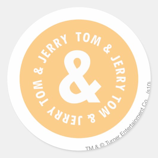 Tom en Jerry Round Logo 5 Ronde Sticker (Voorkant)