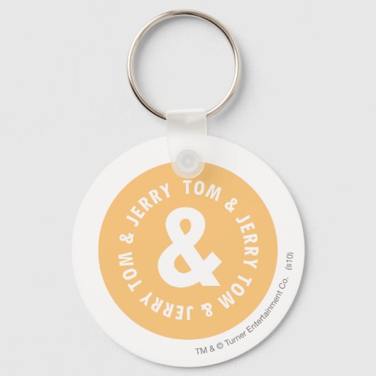 Tom en Jerry Round Logo 5 Sleutelhanger (Voorkant)