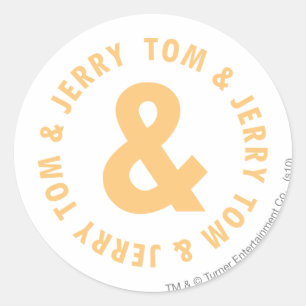 Tom en Jerry Round Logo 6 Ronde Sticker