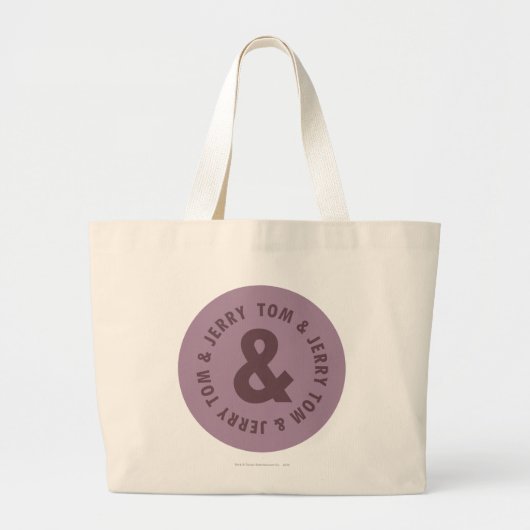 Tom en Jerry Round Logo 7 Grote Tote Bag (Voorkant)