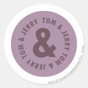 Tom en Jerry Round Logo 7 Ronde Sticker