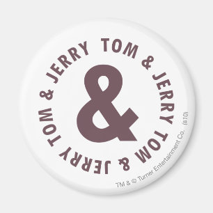 Tom en Jerry Round Logo 8 Magneet