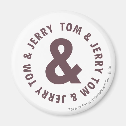 Tom en Jerry Round Logo 8 Magneet (Voorkant)