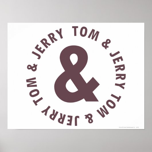 Tom en Jerry Round Logo 8 Poster (Voorkant)