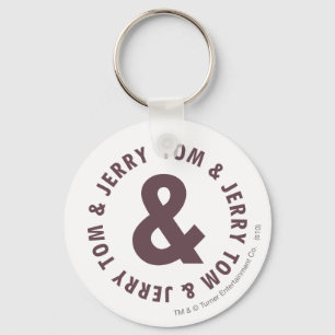 Tom en Jerry Round Logo 8 Sleutelhanger